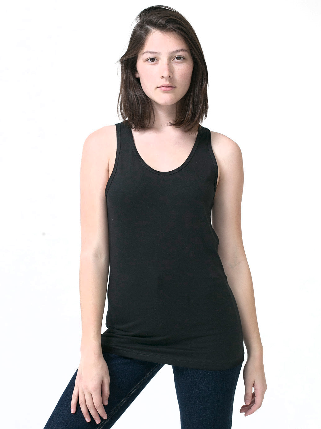 black tank top