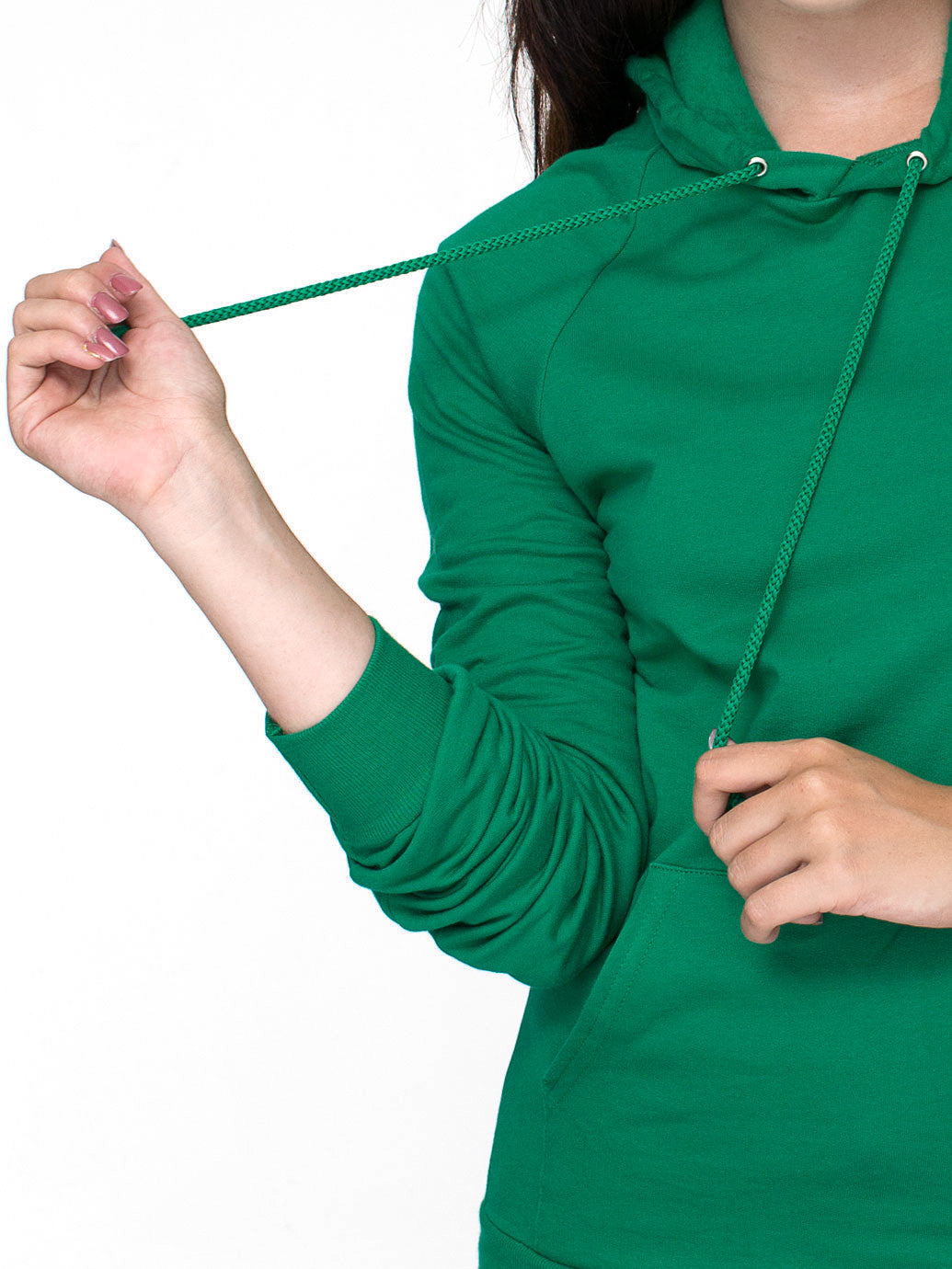 green hoodie