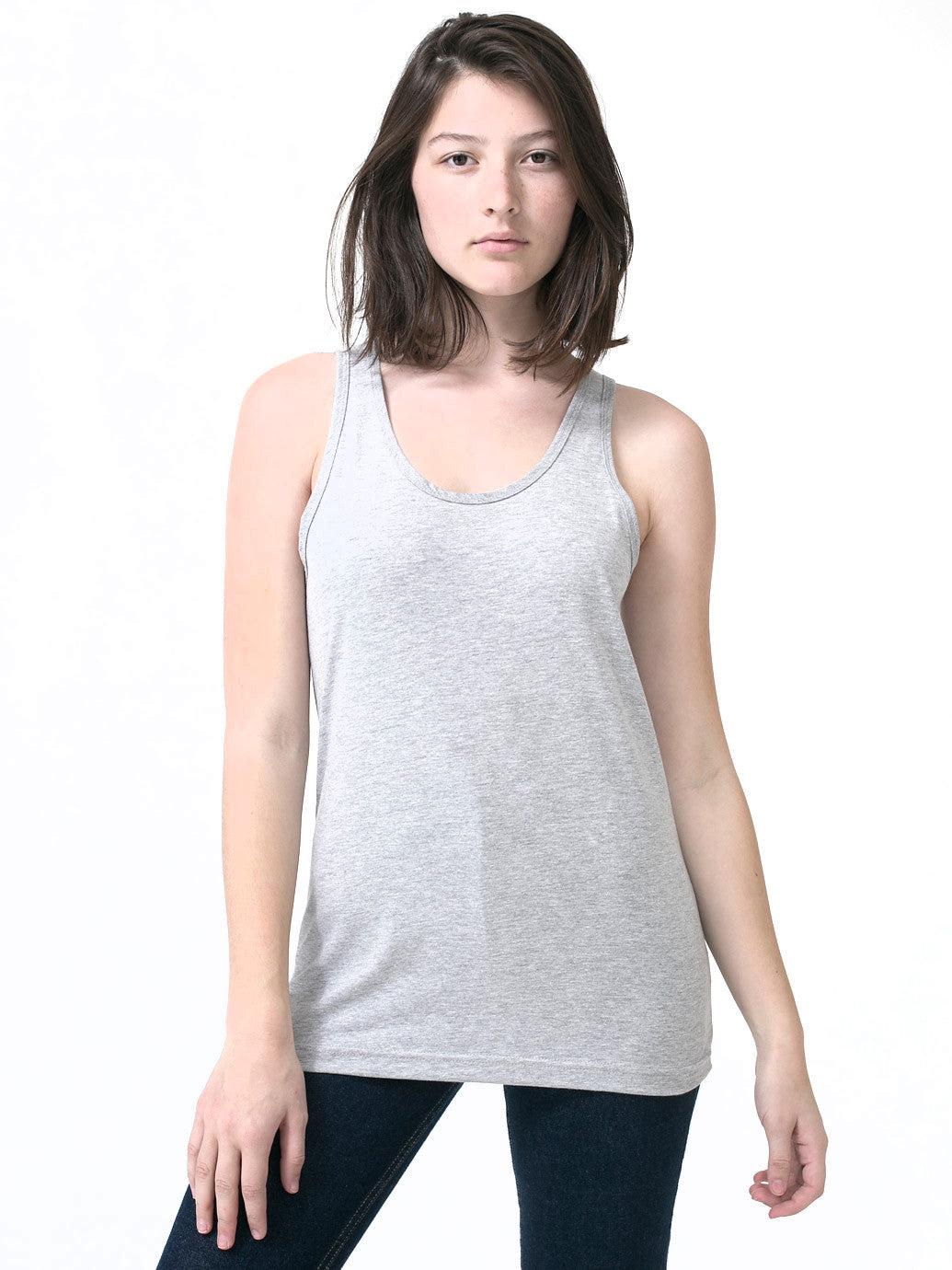 grey tank top